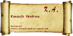 Kausch Andrea névjegykártya