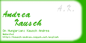 andrea kausch business card